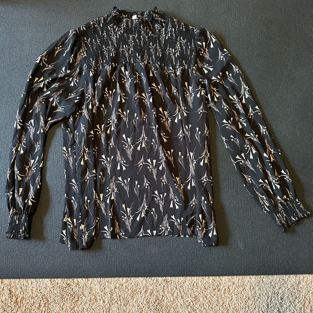 Fun2Fun Black Floral Blouse-NWOT